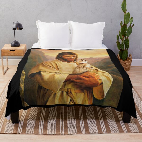 Item preview, funny cat and jesus lover designed and sold by abiabo.
