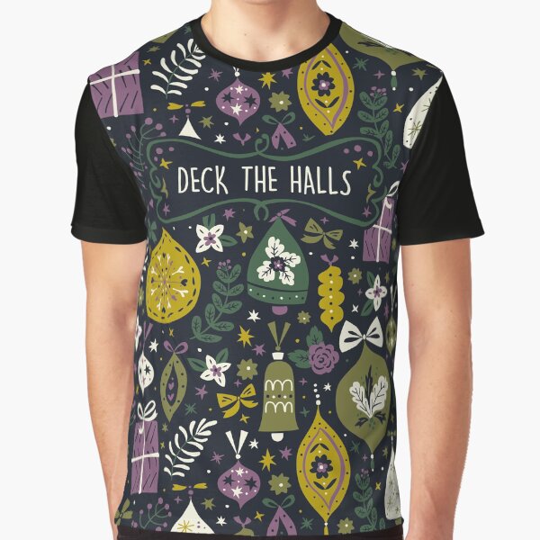 Deck the Halls - Purple Graphic T-Shirt