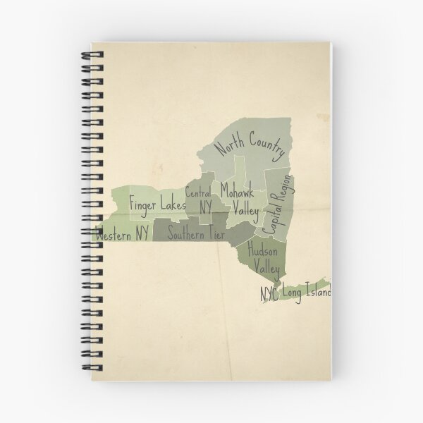 Item preview, Regions of New York State Map designed and sold by emilyspencer.
