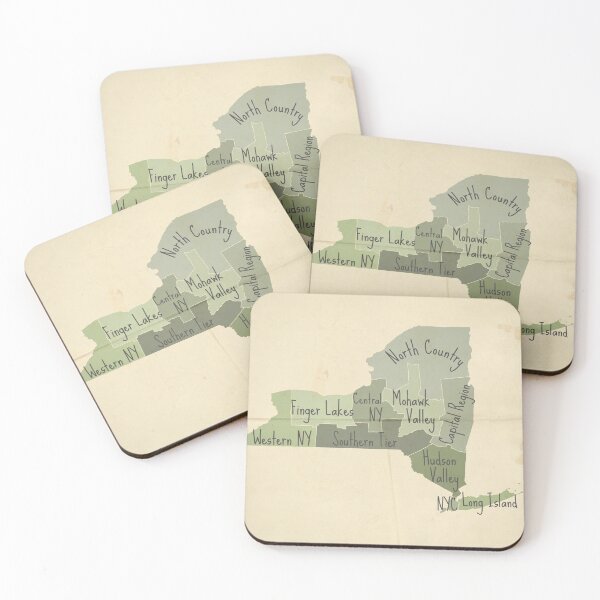 Item preview, Regions of New York State Map designed and sold by emilyspencer.