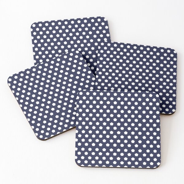 Item preview, Pretty floral navy and white polka dots designed and sold by Dear-Ashlin.
