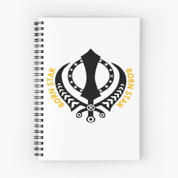 Item preview, BORN STAR Sikh Symbol (Black & Yellow) designed and sold by sagar96.