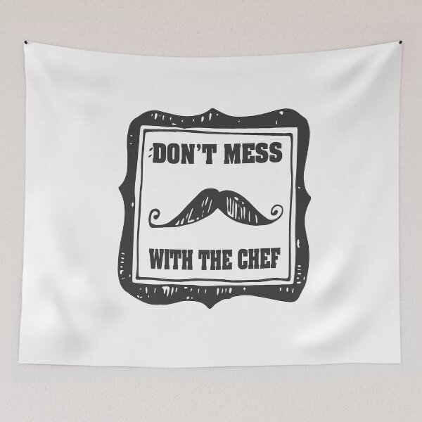 Item preview, DON'T MESS WITH  THE CHEF AWESOME MUSTACH DESIGH FOR COOK HUSBAND WIFE BOYFRIEND GIRLFRIEND MOM AND DAD AND FRIENDS designed and sold by thebaronart.