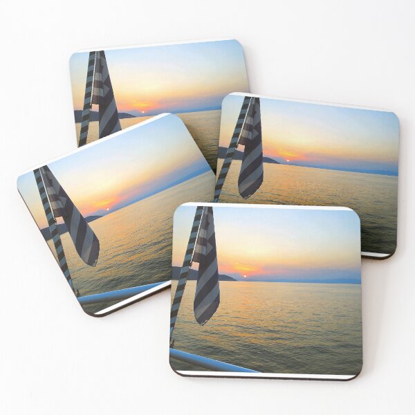 Item preview, GREEK SUNSET AND FLAG. designed and sold by ronsaunders47.