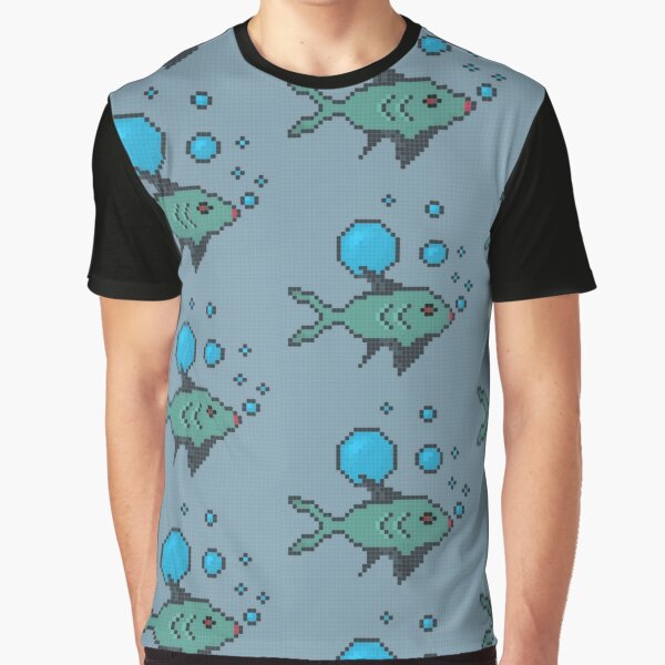 Vista previa del artículo con la obra «Pixel Fish», diseñado y vendido por trashalien101.