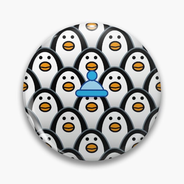 Item preview, Staring Hypnotic Penguins with Blue Bobble Hat designed and sold by CleverPencil.