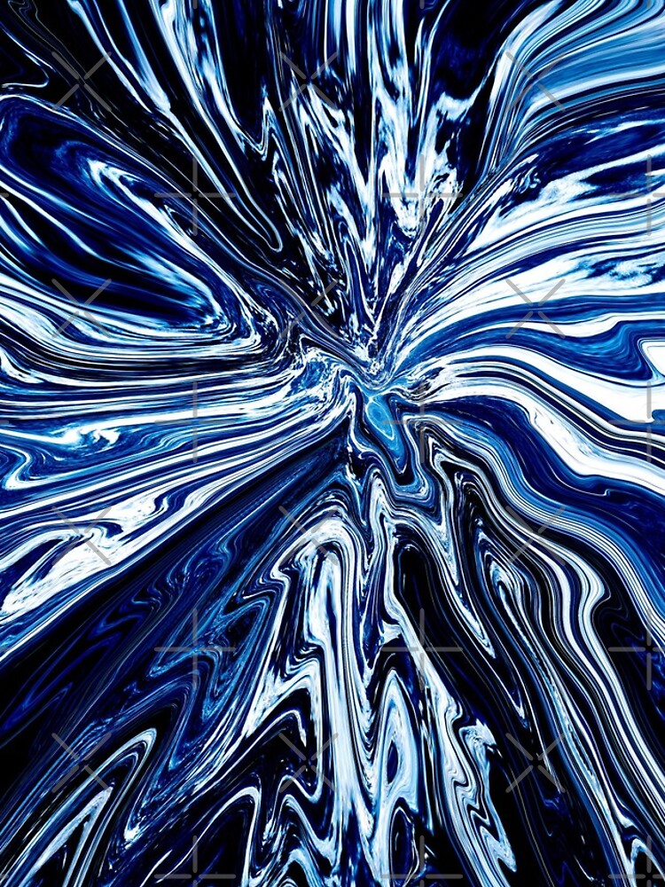 Thumbnail 4 of 4, iPhone Case, Abstract Dark Blue Marbling liquid art designed and sold by Butterfly-Dream.