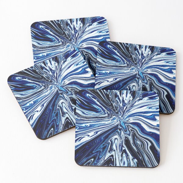 Item preview, Abstract Dark Blue Marbling liquid art designed and sold by Butterfly-Dream.