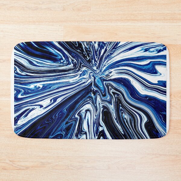 Item preview, Abstract Dark Blue Marbling liquid art designed and sold by Butterfly-Dream.