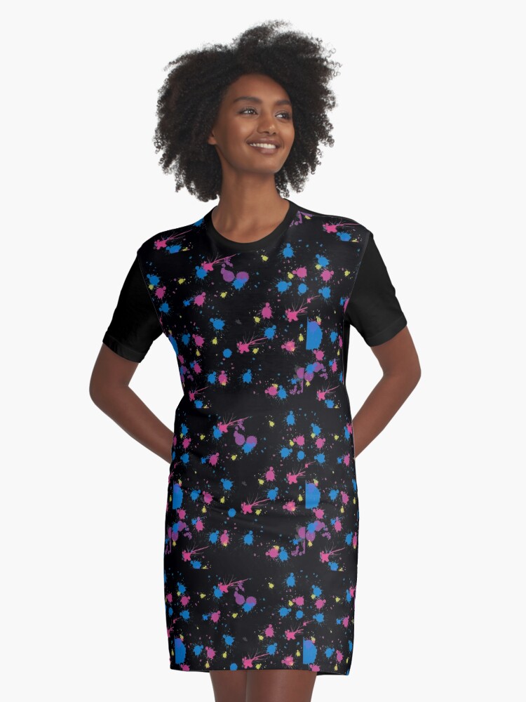 Black Paint Splatter Dress