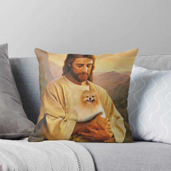 Aperçu de l'œuvre chien poméranien et amoureux de Jésus créée et vendue par abiabo.