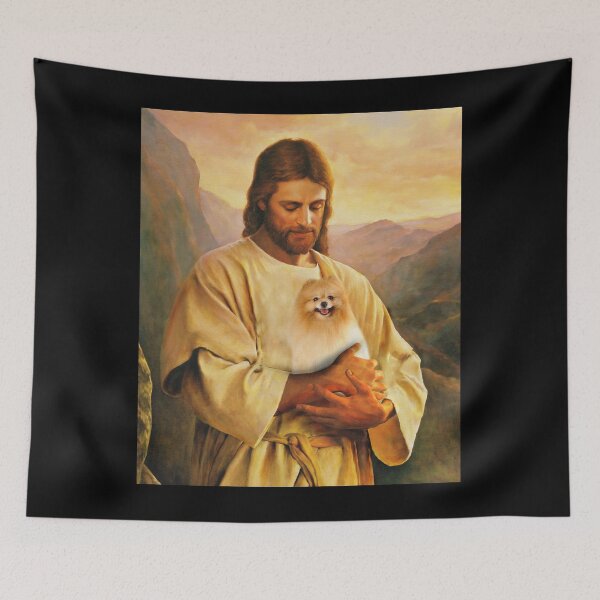 Item preview, pomeranian dog and jesus lover designed and sold by abiabo.