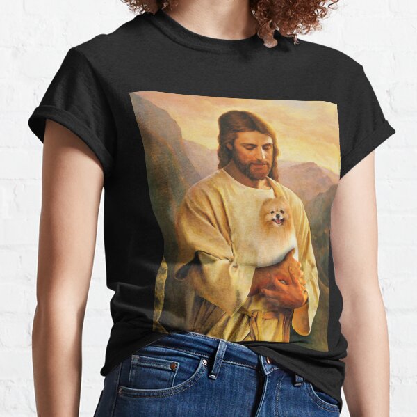 pomeranian dog and jesus lover Classic T-Shirt