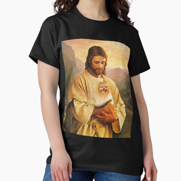 Item preview, pomeranian dog and jesus lover designed and sold by abiabo.