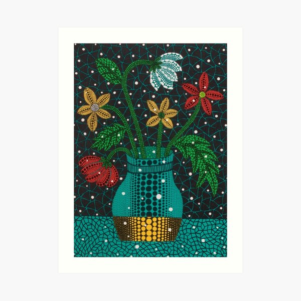 Yayoi Kusama Infinity Netzblumen Kunstdruck