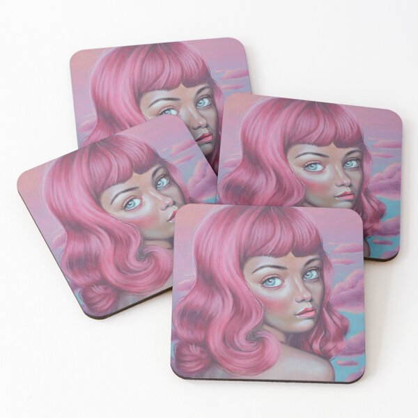 Item preview, Pink Innocence - whimsical girl with pink hair designed and sold by HelenaArtBook.
