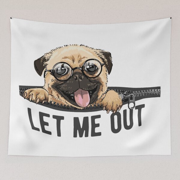 Item preview, Pug Lover Humor - Let me out designed and sold by Maful.