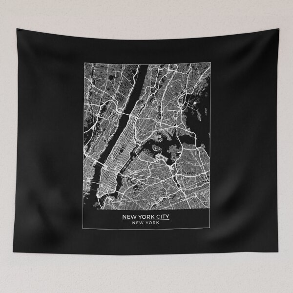 Item preview, New York City, New York Map Art (Black) designed and sold by HawkstoneDesign.