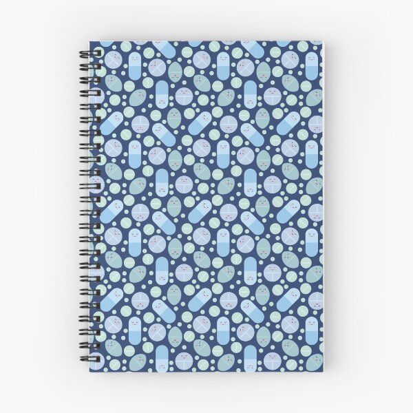 Item preview, Blue happy pills pattern designed and sold by Eenig.