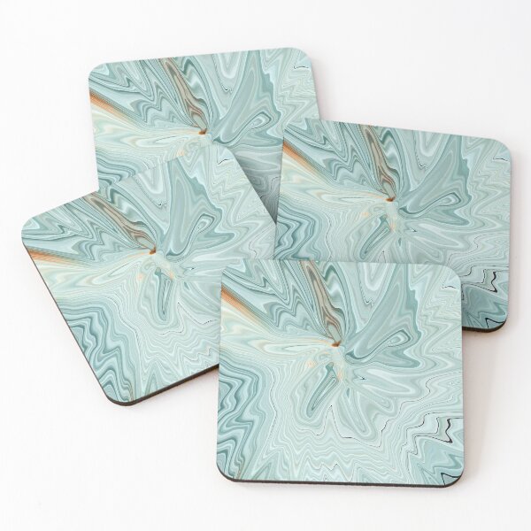 Item preview, Abstract Light white blue Marbling liquid art designed and sold by Butterfly-Dream.