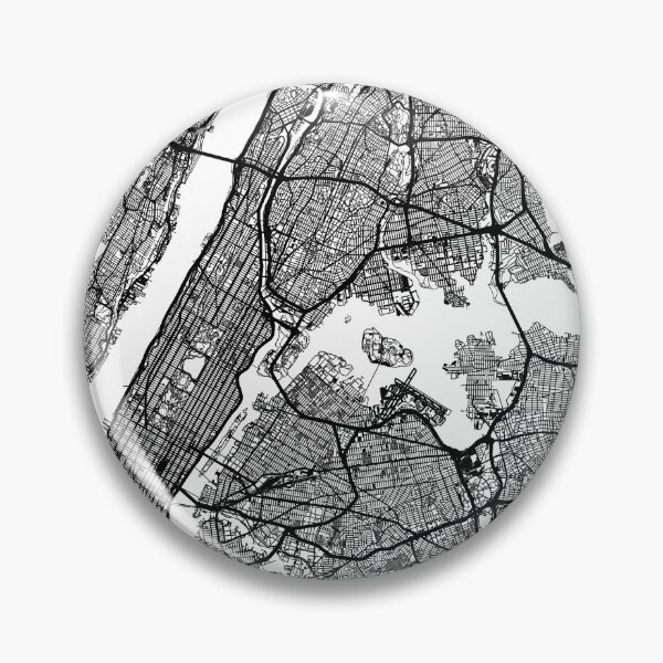 Item preview, Arte del mapa de la ciudad de Nueva York, Nueva York (blanco) designed and sold by HawkstoneDesign.