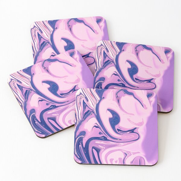 Item preview, Abstract Dark and Light pink Marbling liquid art designed and sold by Butterfly-Dream.