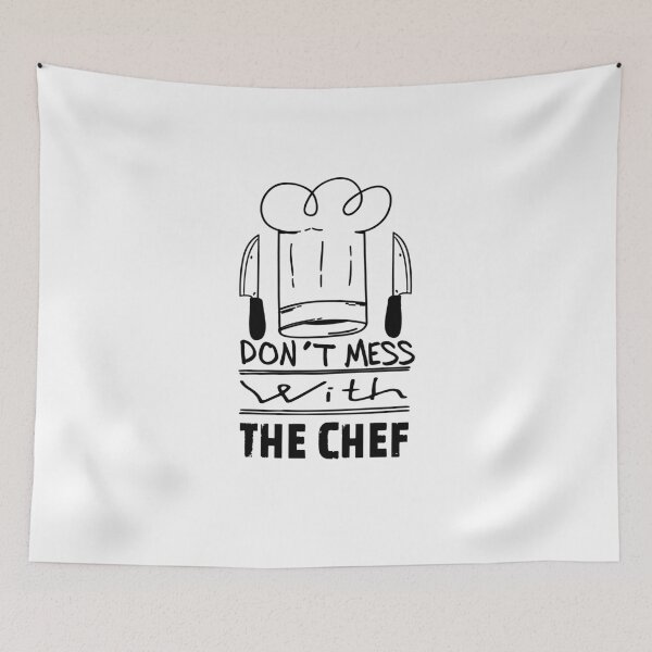 Item preview,  DON'T MESS WITH  THE CHEF AWESOME CHEF HAT DESIGH FOR COOK HUSBAND WIFE BOYFRIEND GIRLFRIEND MOM AND DAD AND FRIENDS designed and sold by thebaronart.