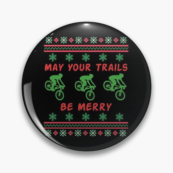 Item preview, May Your Trails Be Merry - Ugly Christmas Sweater - Mountain Biker  designed and sold by HeatherPore.