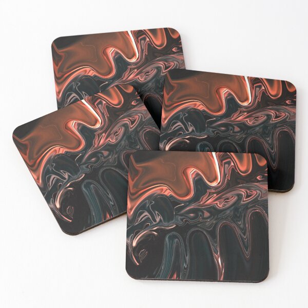 Item preview, Abstract Dark and Light Red and Black  Marbling liquid art designed and sold by Butterfly-Dream.