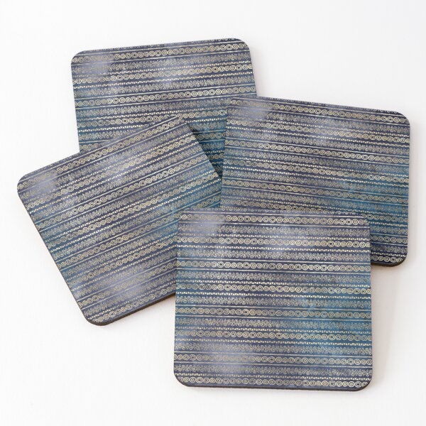 Item preview, Bohemian gold and blue design designed and sold by AnnieHochmann.