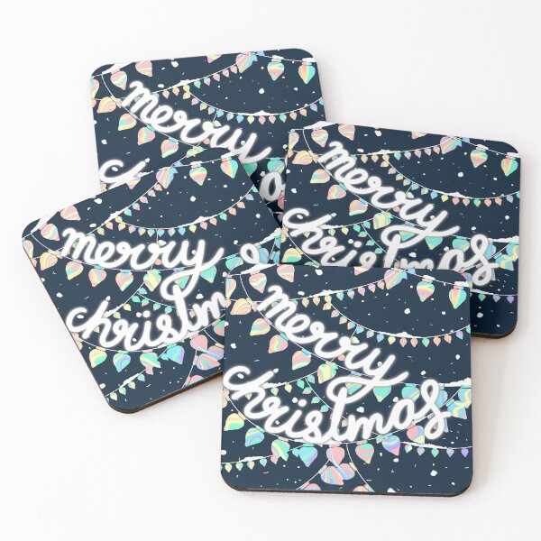 Item preview, Merry Christmas on Colorful Christmas Lights | Christmas Greeting Print  designed and sold by scintillare.