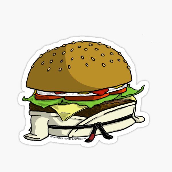 Pin-Sprites - Burger in a Gi - Color/No-Face Sticker