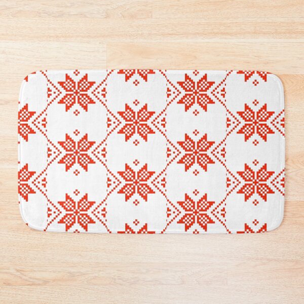 Item preview, Christmas snowflake buffalo plaid , Red & white designed and sold by Patternsonly.
