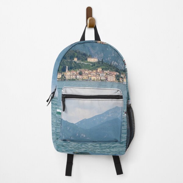 Item preview, Powerboating Across Lake Como - White Boat and Bellagio Village designed and sold by Georgia Mizuleva.