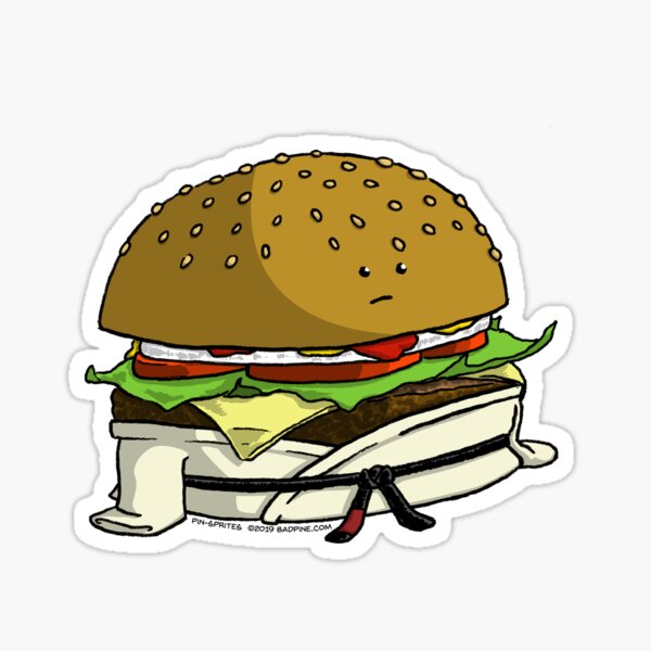 Pin-Sprites - Burger in a Gi - Color/Face Sticker