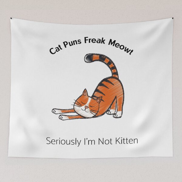 Item preview, Cat Puns Freak Meowt Seriously I'm Not Kitten,Funny Cat lover gift designed and sold by piskwi.
