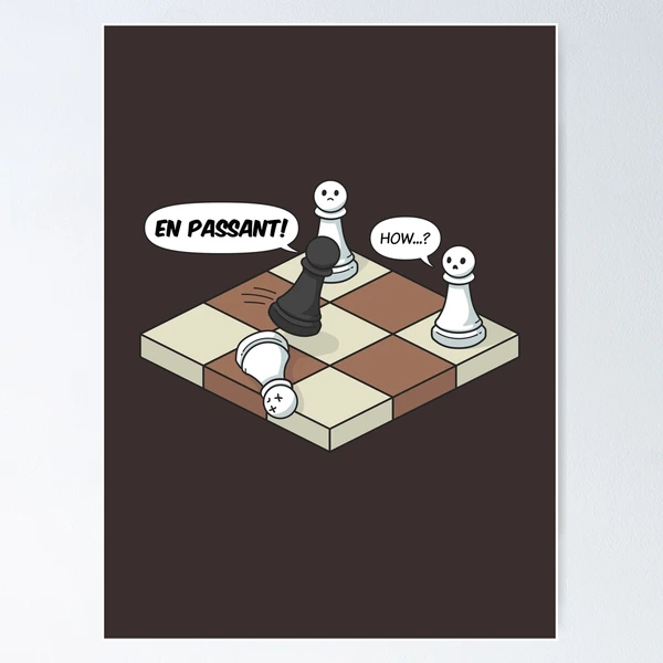 Funny En Passant Chess Comic Poster for Sale by ElectricFangs