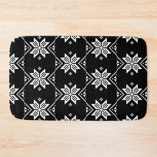 Item preview, Christmas snowflake buffalo plaid , black & white designed and sold by Patternsonly.