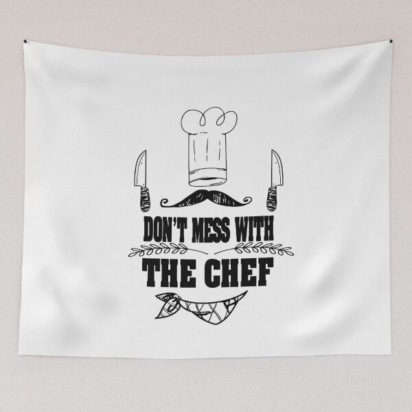 Item preview, DON'T MESS WITH  THE CHEF AWESOME KNIFE MUSTACH  DESIGH FOR COOK HUSBAND WIFE BOYFRIEND GIRLFRIEND MOM AND DAD AND FRIENDS designed and sold by thebaronart.