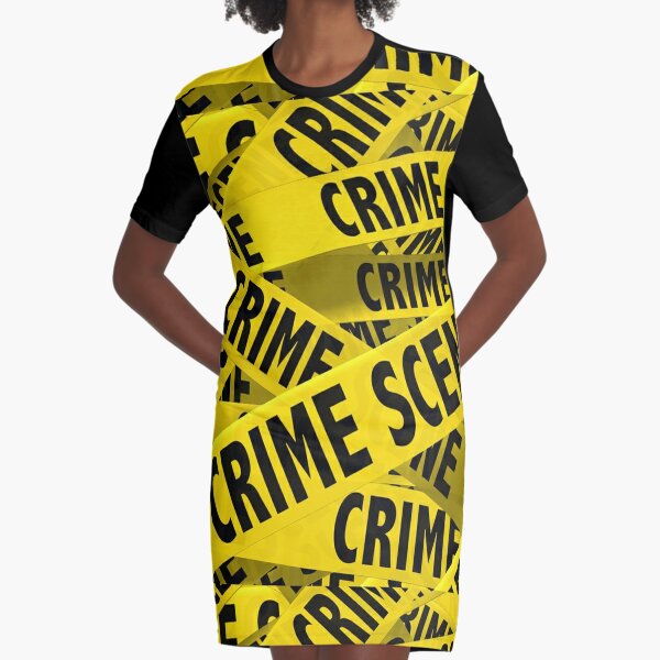 Crime Scene - Do Not Cross - Funny Duct Tape Graphic T-Shirt Dress