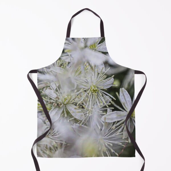 Item preview, White Old Man's Beard (Clematis vitalba) Macro Flowers Cool Floral Gifts designed and sold by r-silver.