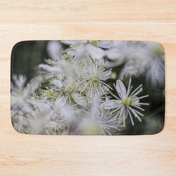 Item preview, White Old Man's Beard (Clematis vitalba) Macro Flowers Cool Floral Gifts designed and sold by r-silver.