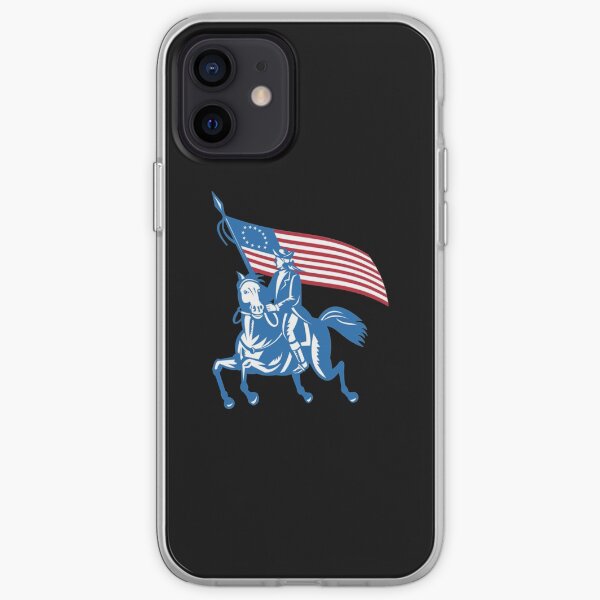 BETSY ROSS FLAG SOLDIER AND HORSE iPhone Soft Case