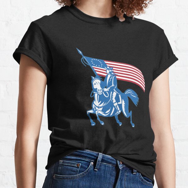 BETSY ROSS FLAG SOLDIER AND HORSE Classic T-Shirt