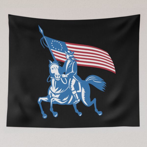 Artikelvorschau, BETSY ROSS FLAGGE SOLDAT UND PFERD entworfen und verkauft von Damian Francis.