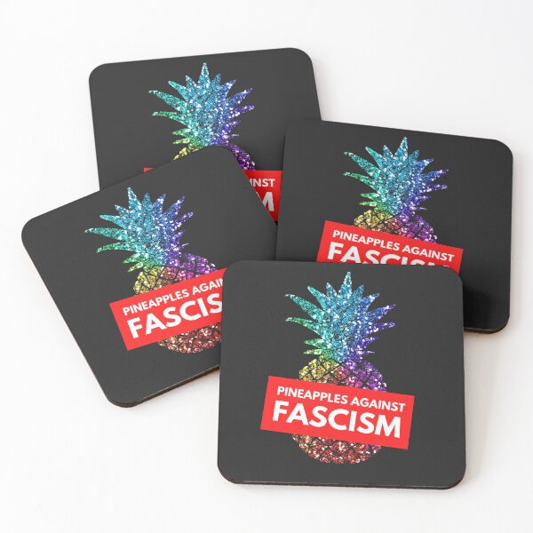 Item preview, Rainbow Pineapple Against Fascism designed and sold by mydoodlesateme.