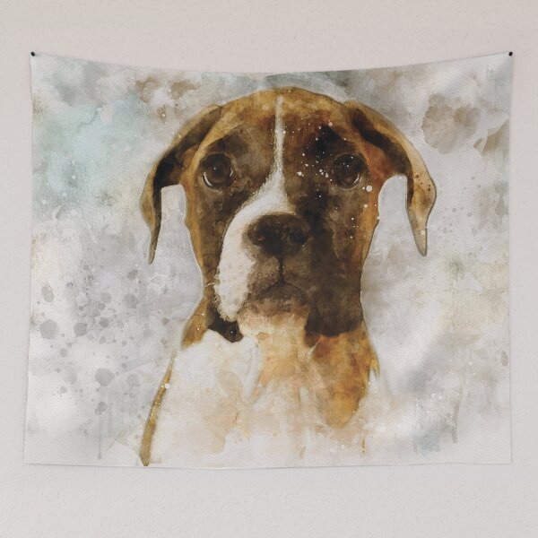 Item preview, Boxer cachorro perro acuarela retrato digital designed and sold by Gerald Waters.