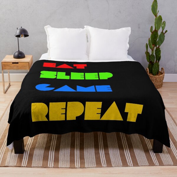 Item preview, eat sleep game repeat gaming designed and sold by OMdesigns93.