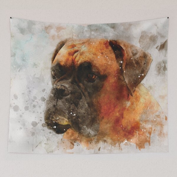 Item preview, Boxer dog watercolour digital portrait designed and sold by Gerald Waters.