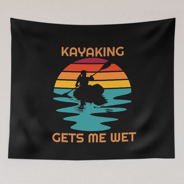 Item preview, Sunset Women Kayaking Gets Me Wet Kayak Boating Paddling designed and sold by enjoytheshirt.